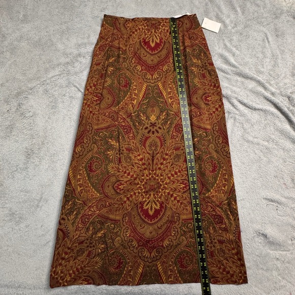NWT Vintage Talbots Collection Women Size 10 Maxi Skirt Paisley Made in Italy - Picture 7 of 13